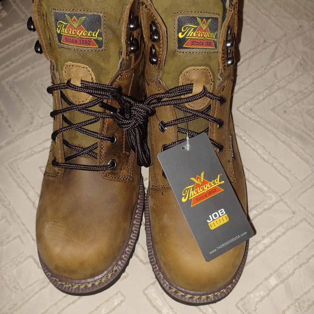 Thorogood Men's Brown Leather Boots Steel Toe